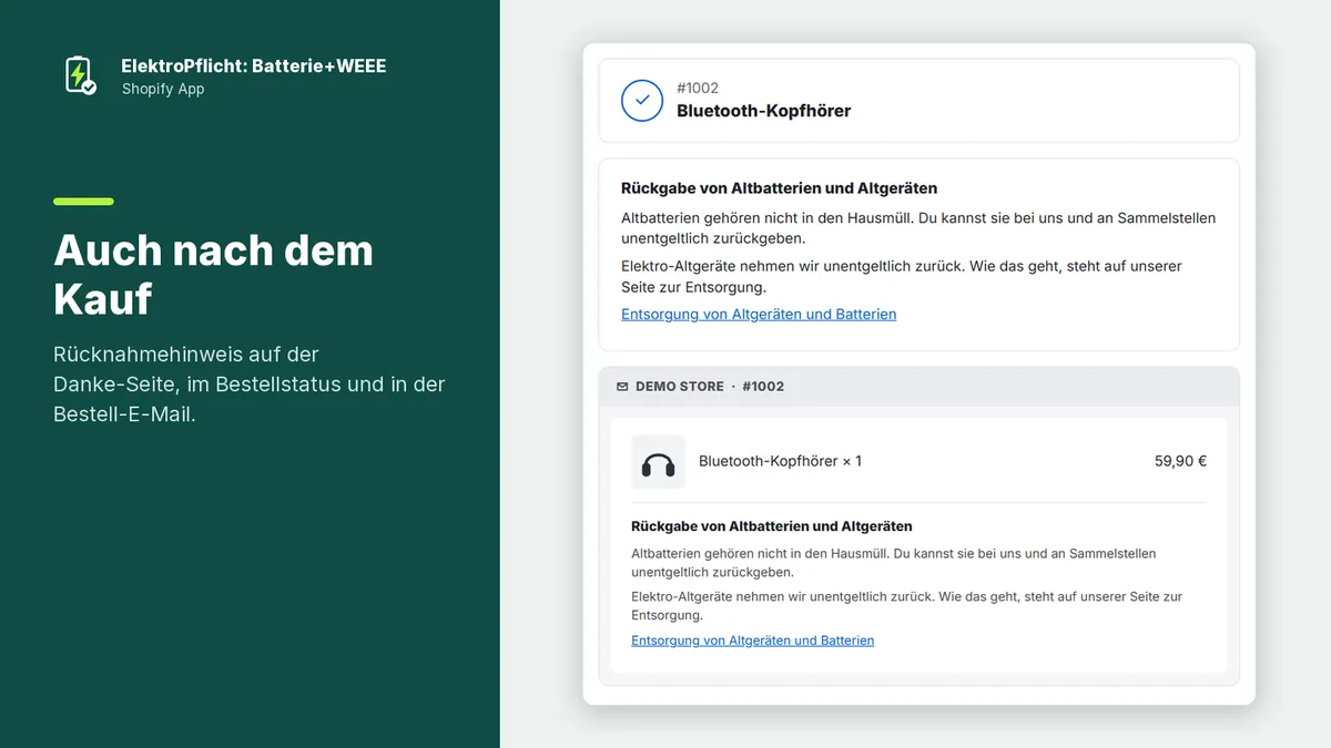 Screenshot der App ElektroPflicht: Auch nach dem Kauf