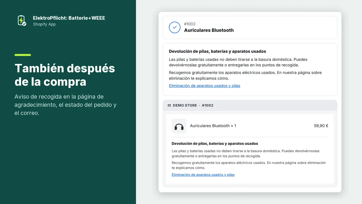 Captura de pantalla de la app ElektroPflicht: También después de la compra