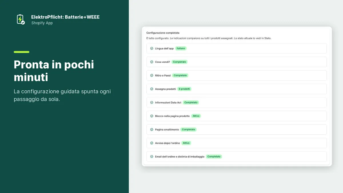Screenshot dell’app ElektroPflicht: Pronta in pochi minuti