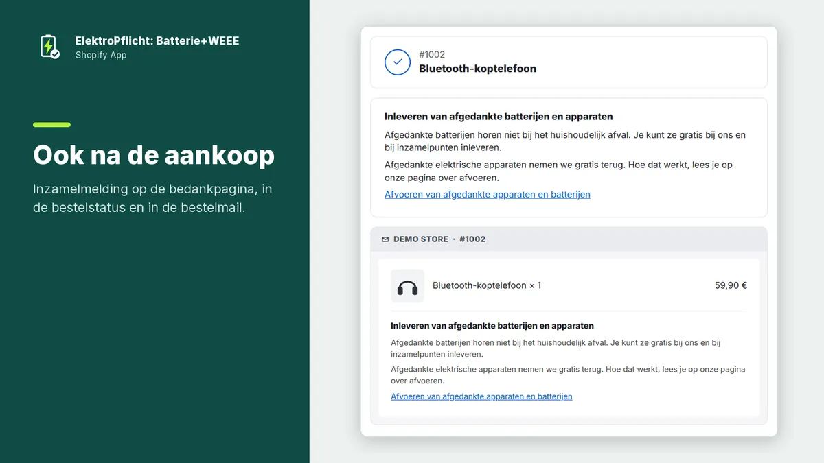 Screenshot van de app ElektroPflicht: Ook na de aankoop