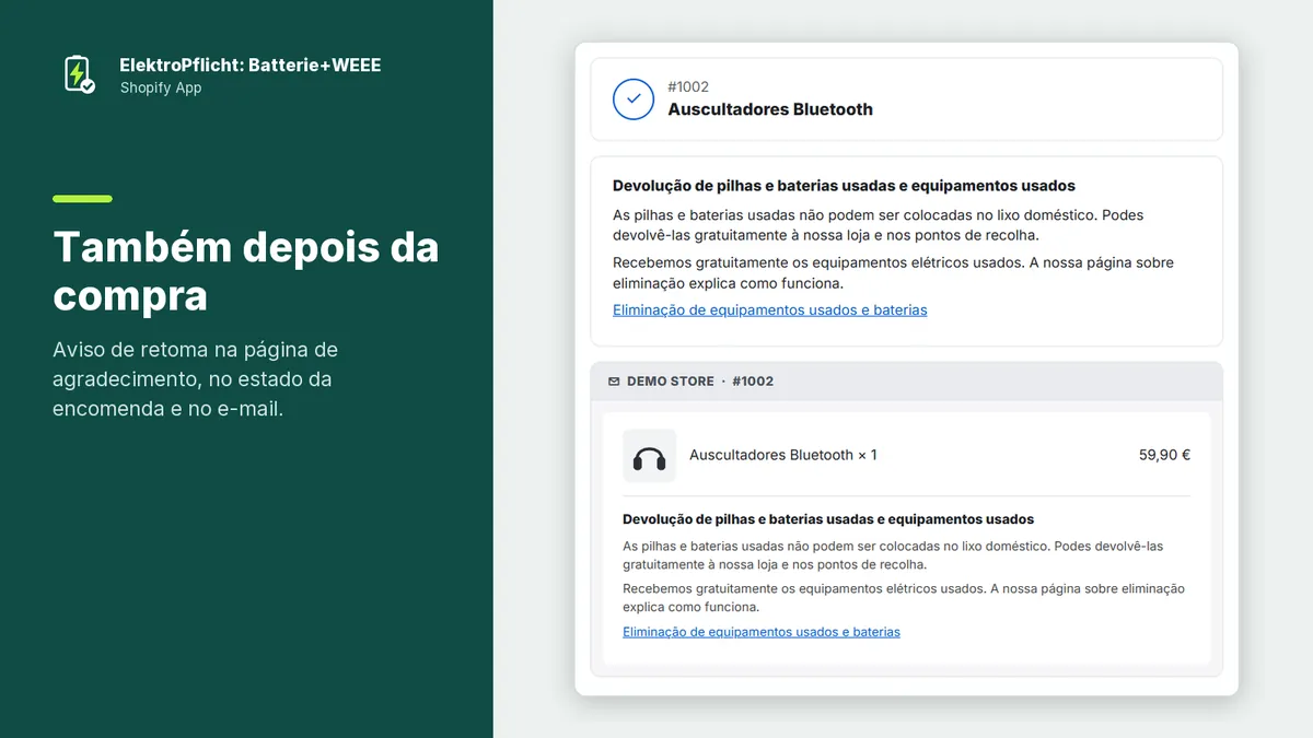 Captura de ecrã da app ElektroPflicht: Também depois da compra